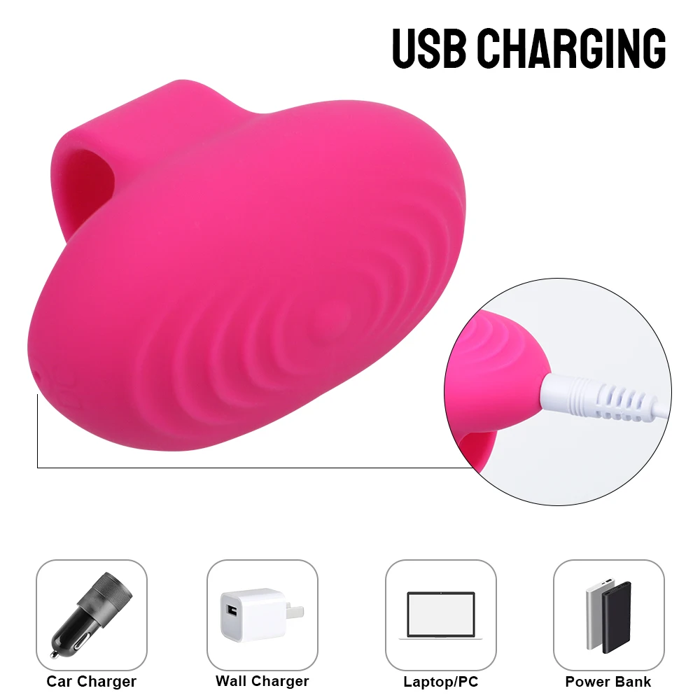 Strapon Finger Vibrators for Women Nipple Clitoris Stimulator Vaginal Anal Sex Toys Female Masturbator Discreet Small In Pocket Best Sellers cb5feb1b7314637725a2e7: Rose Red