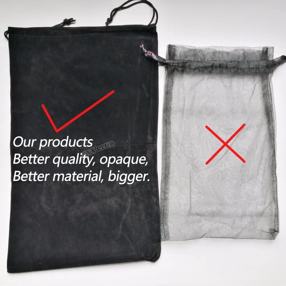 Thierry 23*37cm Flannel Drawstring Storage big Bag for Adult Sex Toys, vibrator dildo anal butt plug etc. sex products Sex Games Number of Pieces: One Unit