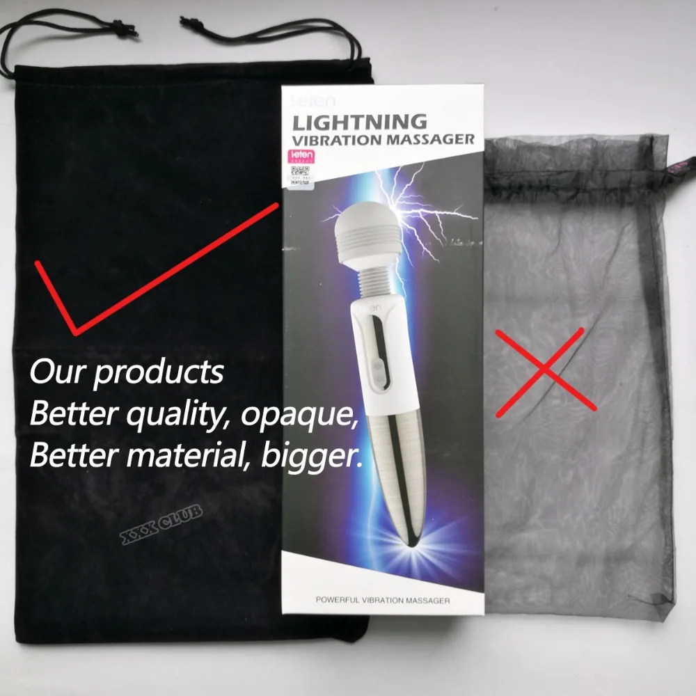 Thierry 23*37cm Flannel Drawstring Storage big Bag for Adult Sex Toys, vibrator dildo anal butt plug etc. sex products Sex Games Number of Pieces: One Unit