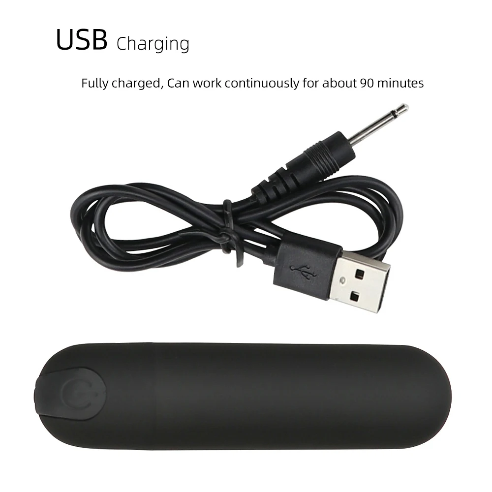 USB Charge Mini Powerful Bullet Vibrator Women Clitoral Stimulator Vaginal G Spot Masturbation Erotic Vibrators Adult Sex Toys Best Sellers cb5feb1b7314637725a2e7: Black