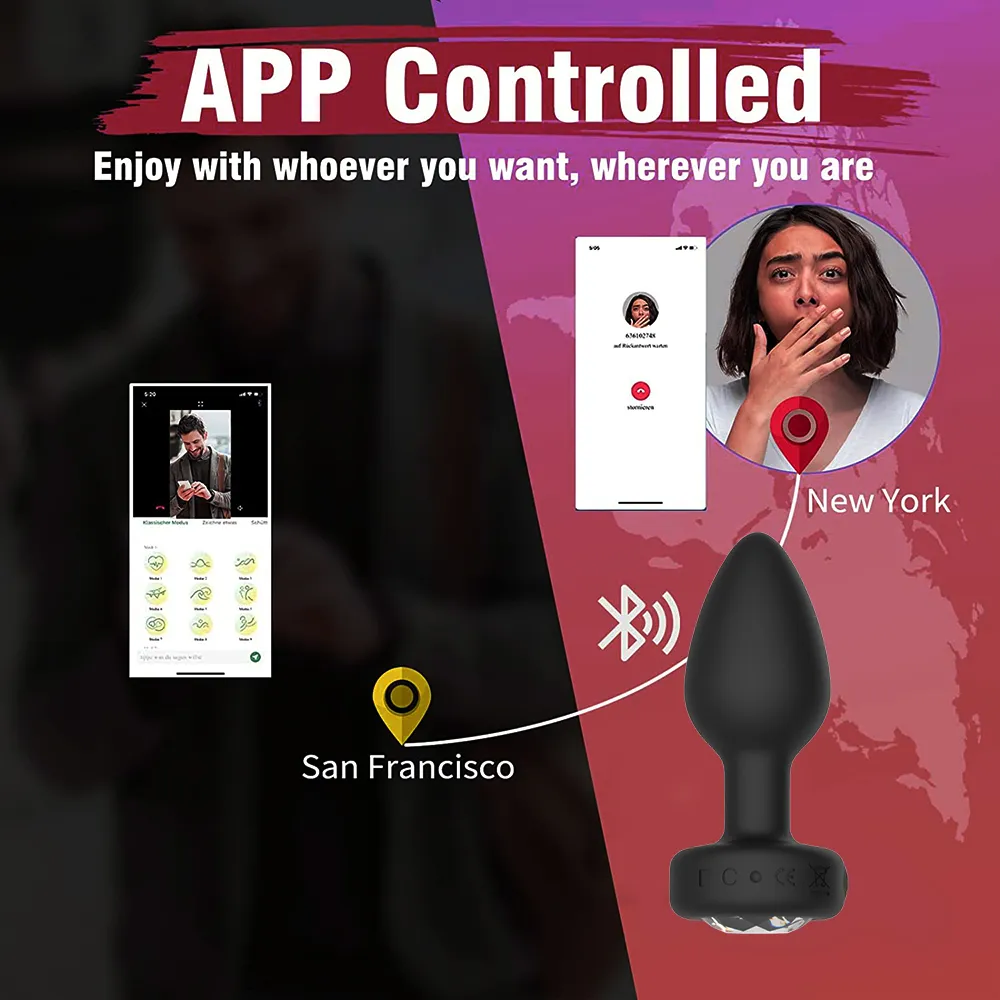 Vibrating Butt Anal Plug APP Control Vibrators Sex Toys for Women Men Silicone Erotic Massager Stimulator Dildo Anal Toys Adults Sex Toys For Women cb5feb1b7314637725a2e7: APP Control M|Remote Control L|Remote Control M