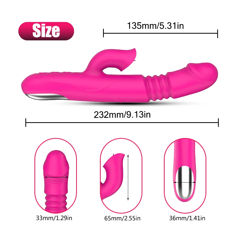 Warming and Stretching Vibrator For Women 10 mode Clitoris Tongue Stimulator reality Dildo Female Sex Toys For Adults Sex Toys For Women cb5feb1b7314637725a2e7: White|Yellow