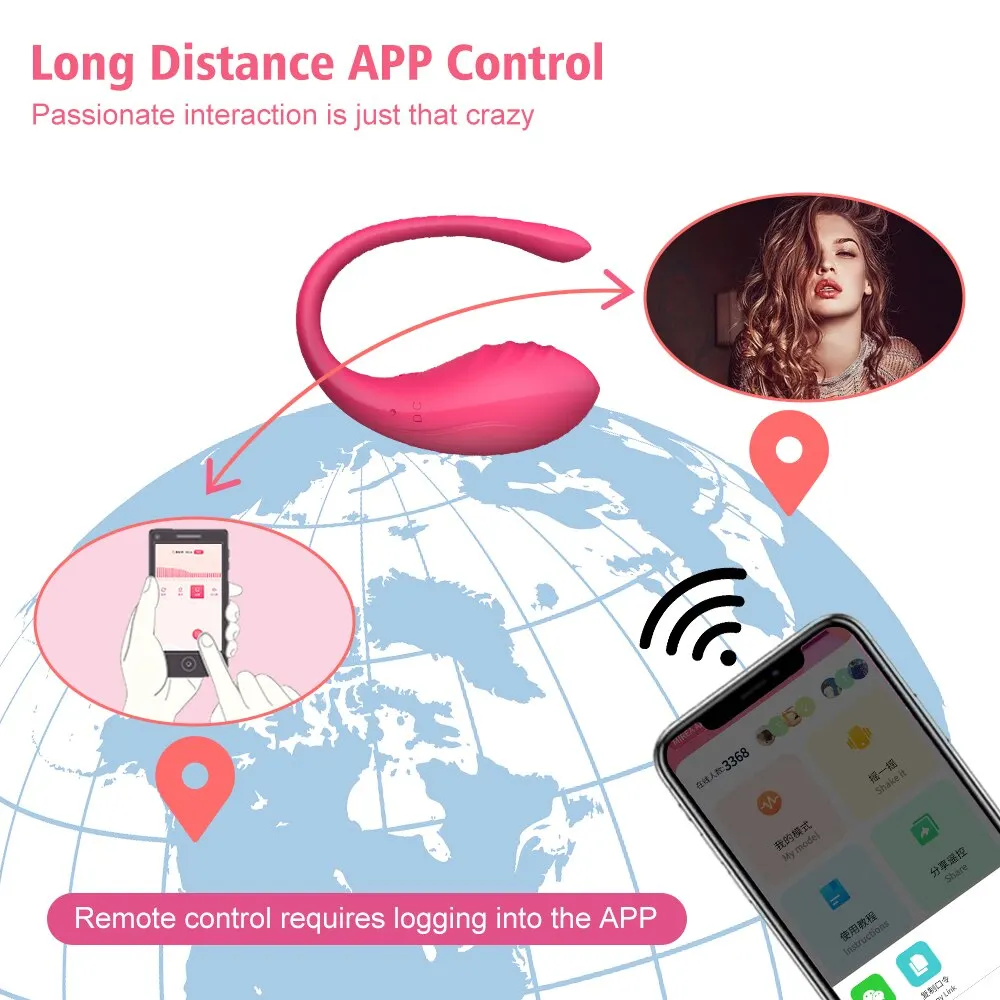 Wireless Control Vibrator APP Remote Control Dildo Panties Wear Vibrating Egg G Spot Clit Stimulator Massager Sex Toys for Women Sex Toys For Women cb5feb1b7314637725a2e7: Purple|Rose Red