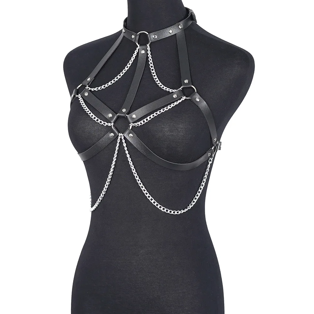 Women Sexy Chain Harness Belt Leather Lingerie Bdsm Sex Bondage Harness Sex Toys Goth Fetish Clothing Festival Rave Outfit Bondage Gear Women Sexy Chain Harness Belt Leather Lingerie Bdsm Sex Bondage Harness Sex Toys Goth Fetish Clothing Festival Rave Outfit Bondage Gear cb5feb1b7314637725a2e7: harness bra