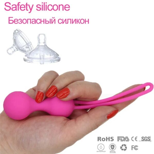 Safety Silicone Vagina Balls Female Sex Toys Kegel Balls Ben Doll Balls Vaginal Tightening Exercise Vibrators Flirting Sex Toys Vagina Balls cb5feb1b7314637725a2e7: Black-L|Black-M|Black-S|Deep Purple L|Deep Purple M|Deep Purple S|Pink-L|Pink-M|Pink-S|Purple-L|Purple-M|Purple-S|Rose L|Rose M|Rose S
