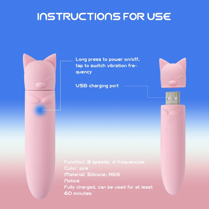 HESEKS Powerful Mini Cat Vibrator Rechargeable Vibrating Egg for Women Dildo G-spot Massager Clitoral Stimulator Sex Toys 18+ Vagina Balls cb5feb1b7314637725a2e7: pink cat