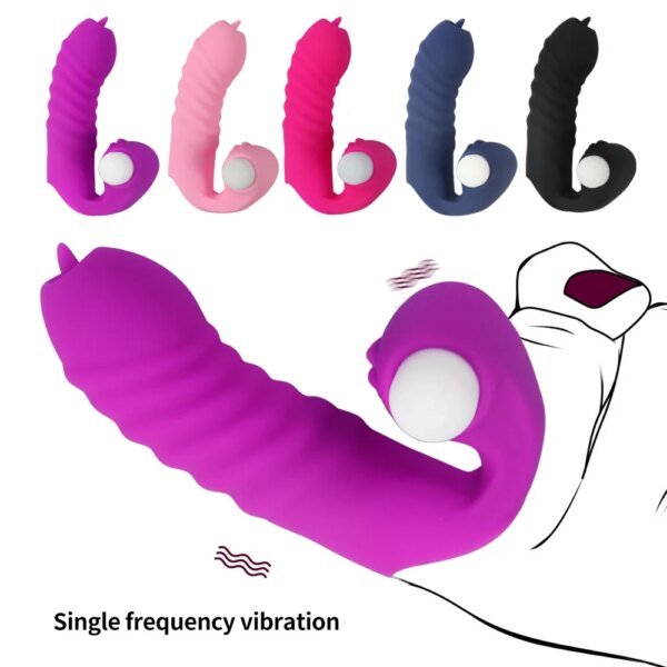 Tongue vibrator G-spot stimulation erotic finger condom couple wear flirting supplies female masturbator sex toys Vagina Balls cb5feb1b7314637725a2e7: Black|Blue|Pink|Purple|Rose Red