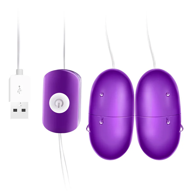 USB jumping egg unisex double-shock double-jump variable frequency vibrator couples flirting massage stick adult sex toys Vagina Balls cb5feb1b7314637725a2e7: HY4 Purple USB