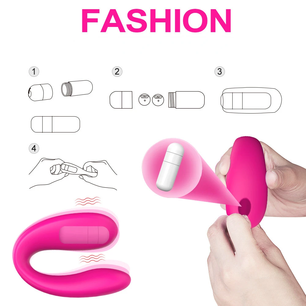Wireless Remote Control Vibrator Female Dual Motor U Shape Clitoris Stimulator Dildo Wearable Sex Toys for Women Couple Adult 18 Vagina Balls cb5feb1b7314637725a2e7: Purple|roseo