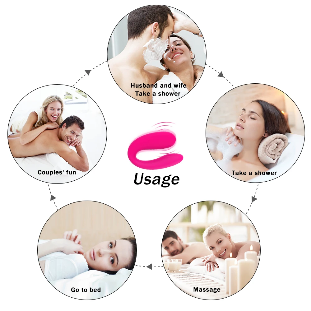 Wireless Remote Control Vibrator Female Dual Motor U Shape Clitoris Stimulator Dildo Wearable Sex Toys for Women Couple Adult 18 Vagina Balls cb5feb1b7314637725a2e7: Purple|roseo