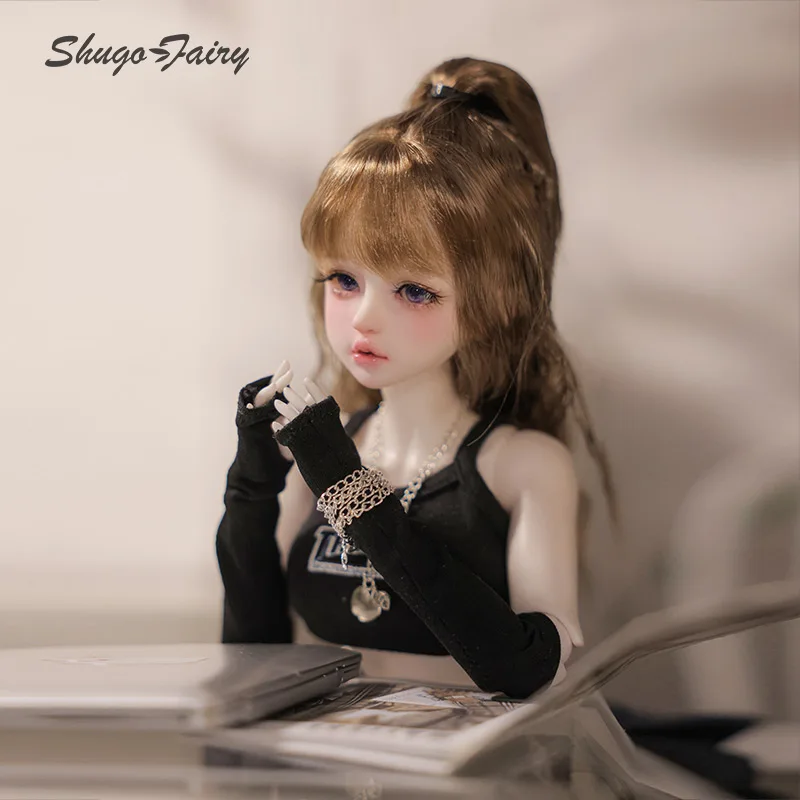 Shuga Fairy 1/4 Pearl BJD Doll New Design Sweetheart Girly Face Meat Leg BJD Doll Toys Pure Handicraft Art Ball Jointed Doll Sex Dolls cb5feb1b7314637725a2e7: Fullset B as pic