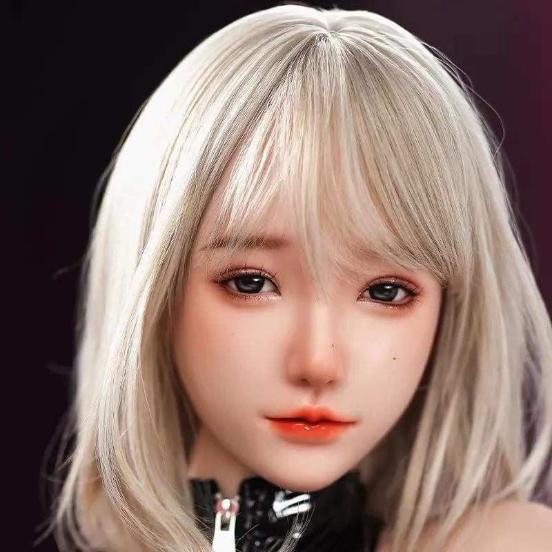 All-silicone model head, handcrafted hair and eyebrow transplantation, exquisite makeup, suitable for bodies over 125 cm Sex Dolls cb5feb1b7314637725a2e7: Silicone head|Silicone head pink|Silicone head silver|TPE hair and wig|TPE hair and wig